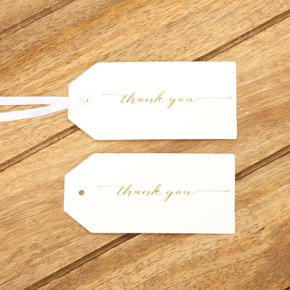 Foil Thank You Favor Tags-Set of 100-Andaz Press-Rose Gold-