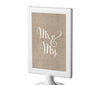 Framed Burlap Wedding Party Signs-Set of 1-Andaz Press-Mr. & Mrs.-