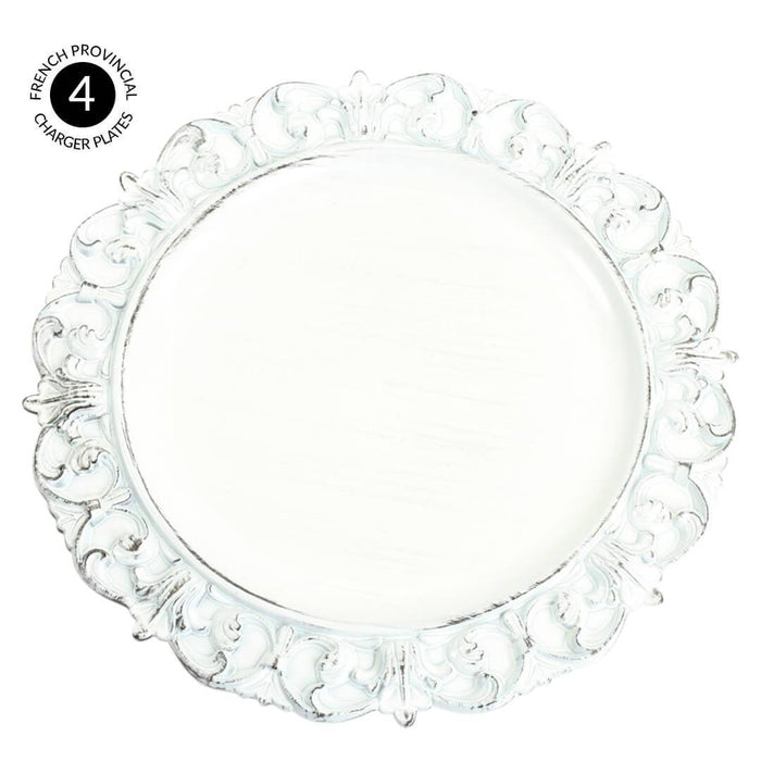 French Provincial Charger Plates-Set of 4-Koyal Wholesale-