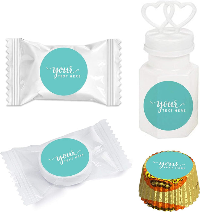 Fully Personalized Chocolate Drop Label Stickers Fits Hershey's Kisses-Set of 216-Andaz Press-