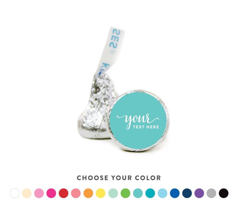 Fully Personalized Chocolate Drop Label Stickers Fits Hershey's Kisses-Set of 216-Andaz Press-