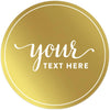 Fully Personalized Metallic Gold Ink Round Circle Label Stickers-Set of 40-Andaz Press-