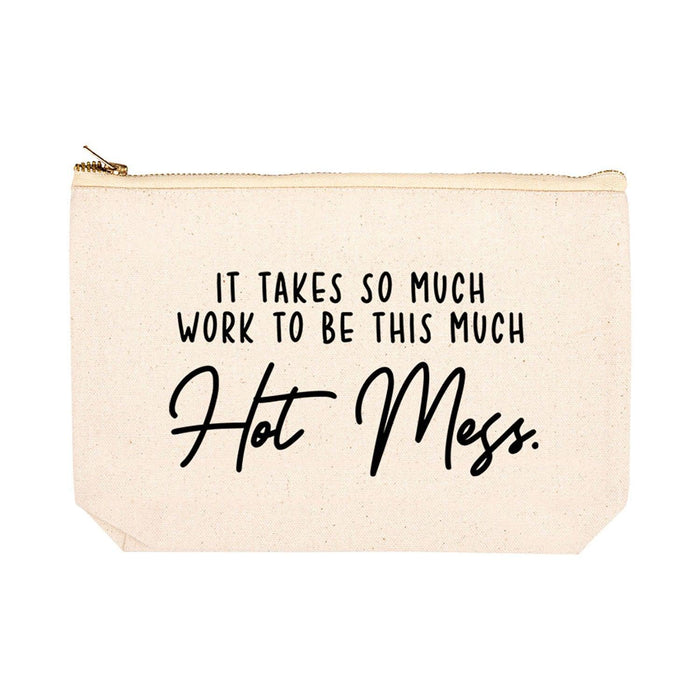 Funny Cosmetic Bag with Zipper Makeup Pouch, Design 2-Set of 1-Andaz Press-I Got 99 Hair Grips But I Can't Find 1-