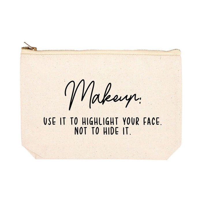 Funny Cosmetic Bag with Zipper Makeup Pouch, Design 2-Set of 1-Andaz Press-I Got 99 Hair Grips But I Can't Find 1-