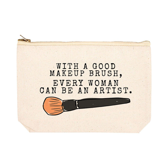 Funny Cosmetic Bag with Zipper Makeup Pouch, Design 2-Set of 1-Andaz Press-I Got 99 Hair Grips But I Can't Find 1-