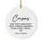 Funny Custom Cousins Round Porcelain Christmas Ornament Keepsake, Set of 1-Set of 1-Andaz Press-Childhood Playmates-