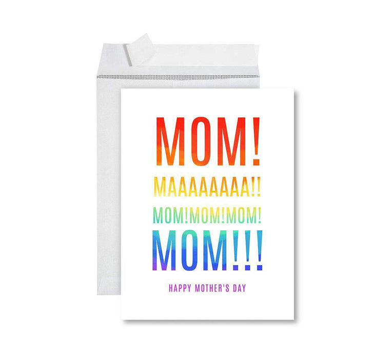 Funny Cute Mother's Day Jumbo Card With Envelope-Set of 1-Andaz Press-I Woof You-