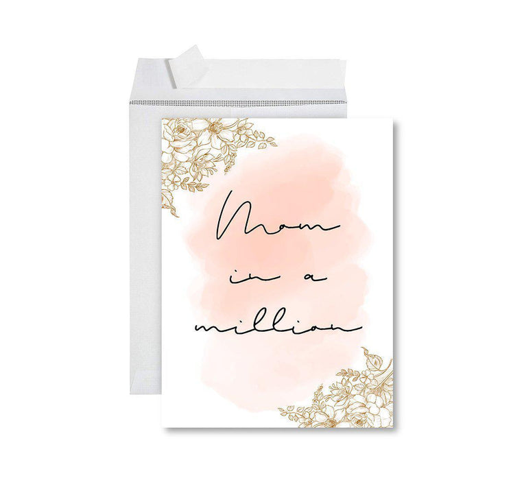 Funny Cute Mother's Day Jumbo Card With Envelope-Set of 1-Andaz Press-Mom In A Million-