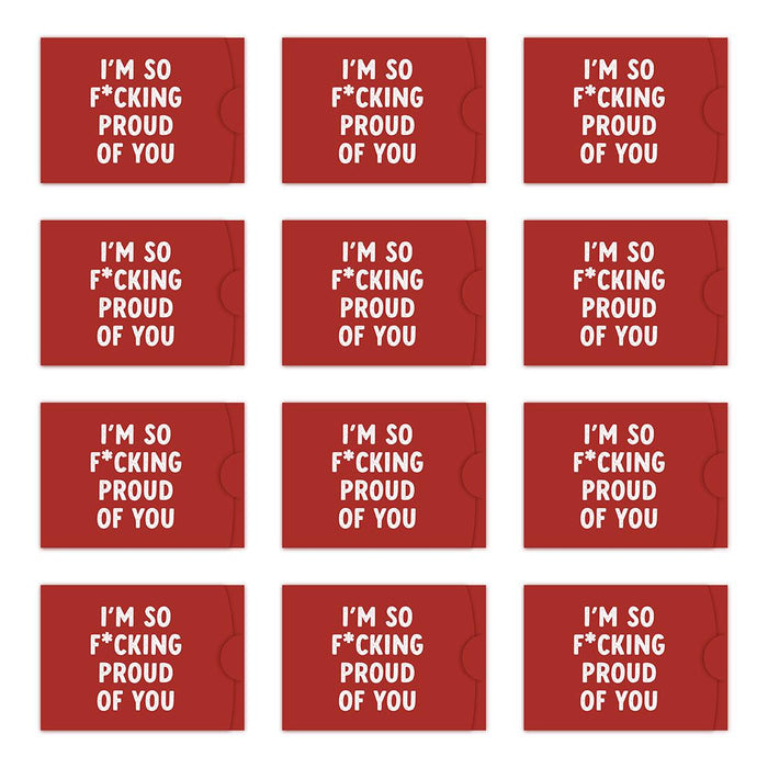 Funny Graduation Gift Card Holders, Assorted Gift Card Sleeves, Set of 12-Set of 12-Andaz Press-The Tassel Was Worth the Hassle-