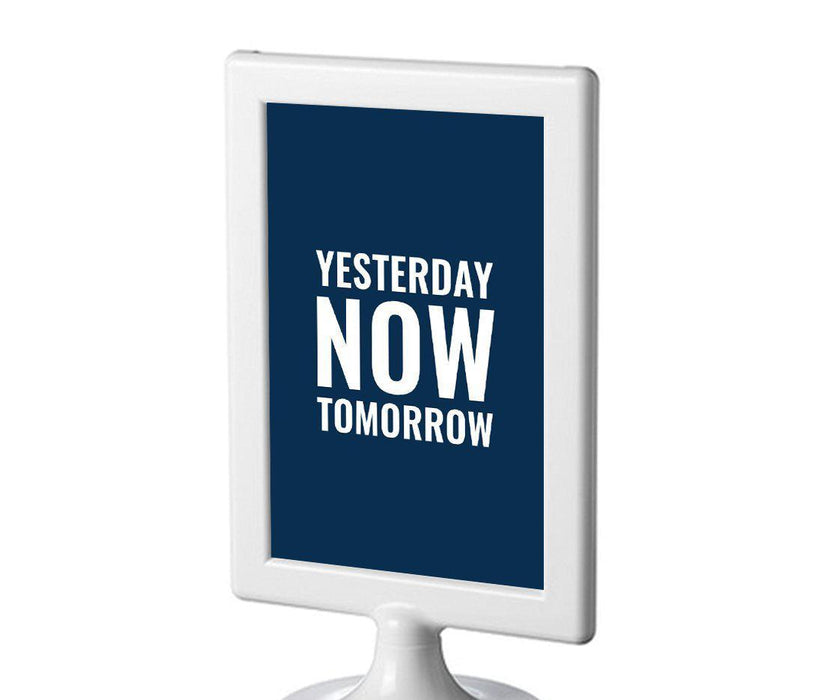 Funny & Inspirational Quotes Office Framed Desk Art-Set of 1-Andaz Press-Yesterday. Now. Tomorrow.-