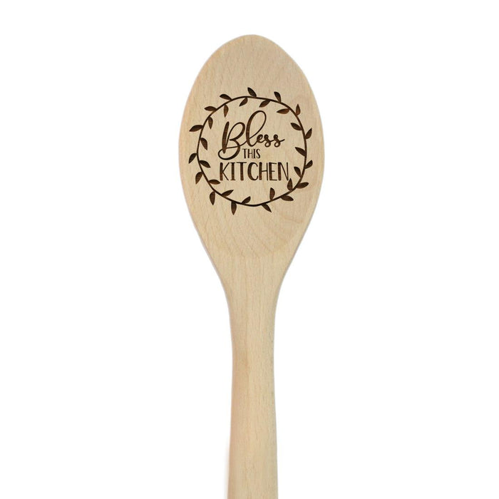 Funny Kitchen Mixing Spoon Engraved Wood Collection-Set of 1-Andaz Press-Bakers-