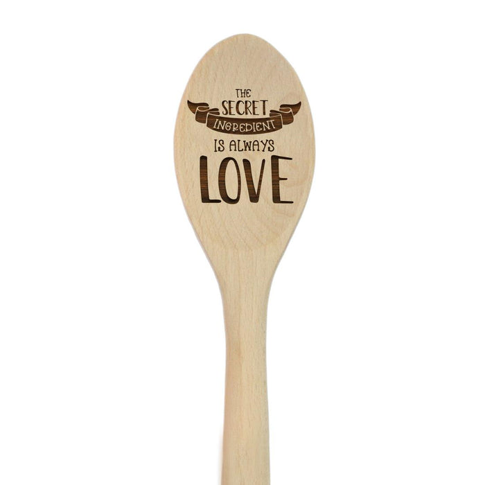 Funny Kitchen Mixing Spoon Engraved Wood Collection-Set of 1-Andaz Press-Bakers-