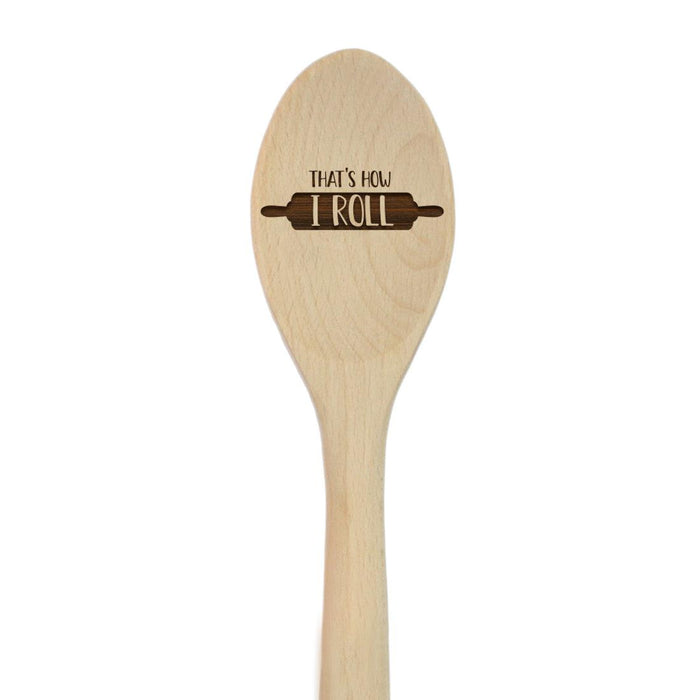 Funny Kitchen Mixing Spoon Engraved Wood Collection-Set of 1-Andaz Press-Bakers-
