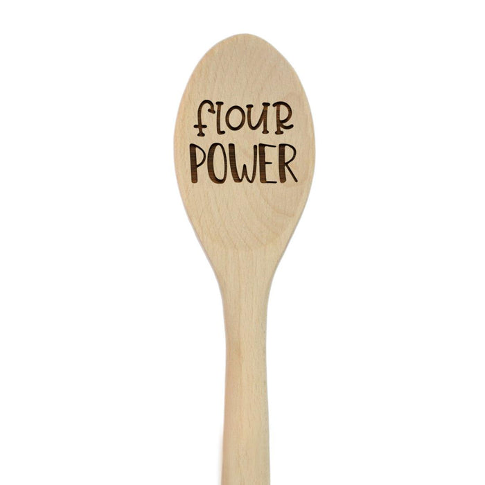 Funny Kitchen Mixing Spoon Engraved Wood Collection-Set of 1-Andaz Press-Bakers-