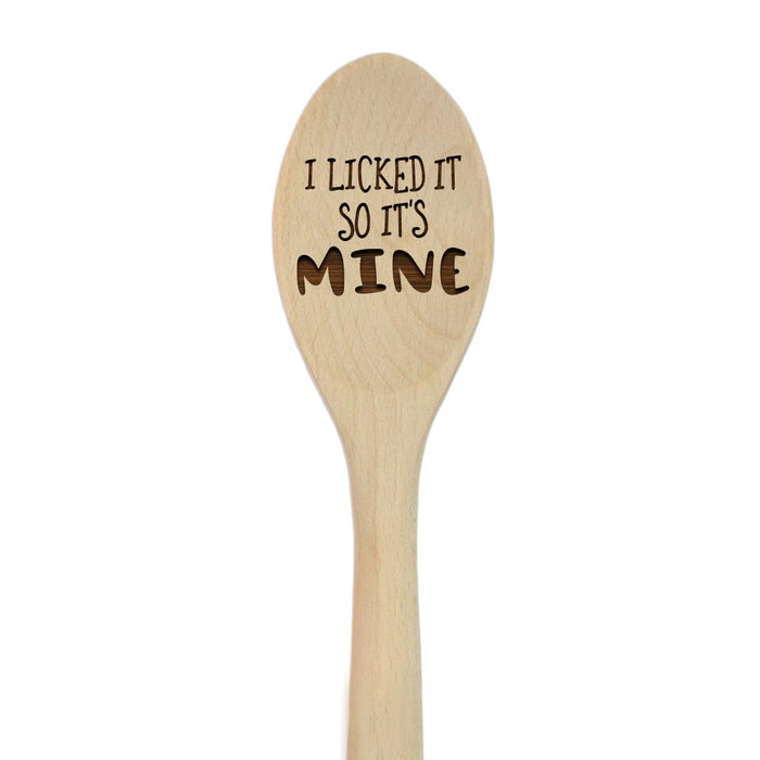 Funny Kitchen Mixing Spoon Engraved Wood Collection-Set of 1-Andaz Press-Bakers-