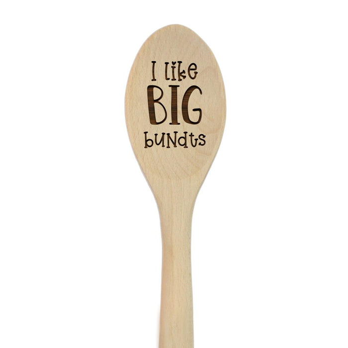 Funny Kitchen Mixing Spoon Engraved Wood Collection-Set of 1-Andaz Press-Big Bundts-