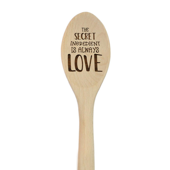 Funny Kitchen Mixing Spoon Engraved Wood Collection-Set of 1-Andaz Press-Ingredient-