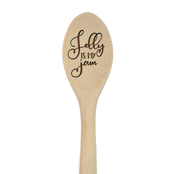 Funny Kitchen Mixing Spoon Engraved Wood Collection-Set of 1-Andaz Press-Jelly-