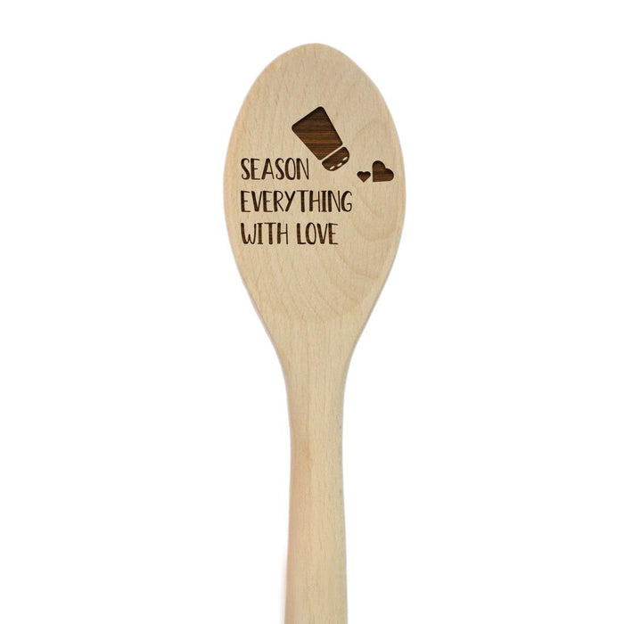 Funny Kitchen Mixing Spoon Engraved Wood Collection-Set of 1-Andaz Press-Season-