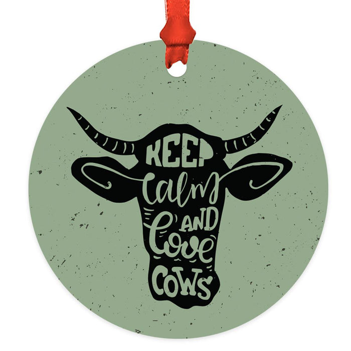 Funny Vegan Metal Ornament, Christmas Gift Ideas for Tree, Unique Decor for Men & Women-Set of 1-Andaz Press-I Don't Eat Anything That Farts-