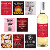 Funny Wine Bottle Labels | Galentines Day Decor, Set of 16-Set of 16-Andaz Press-Anti-Valentines Designs-