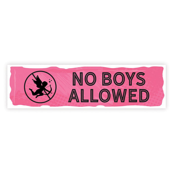 Galentine's Day Decorations Banner | Funny & Sarcastic Anti-Valentine's Day Decor, Set of 1-Set of 1-Andaz Press-No Boys Allowed-