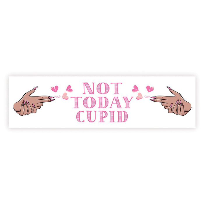Galentine's Day Decorations Banner | Funny & Sarcastic Anti-Valentine's Day Decor, Set of 1-Set of 1-Andaz Press-Not Today Cupid-