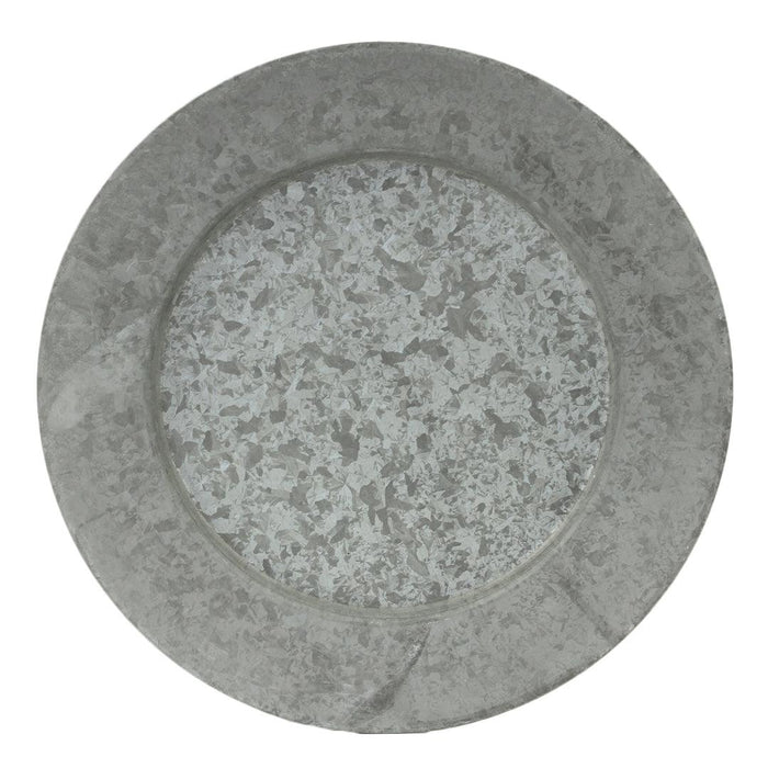 Galvanized Metal Charger Plates-Set of 4-Koyal Wholesale-