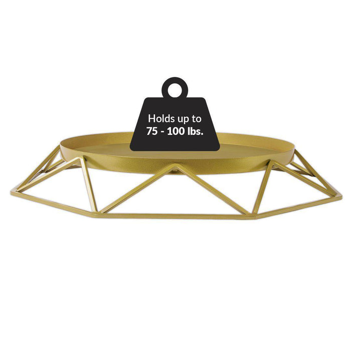 Geometric Metal Cake Stand-Set of 1-Koyal Wholesale-Gold-