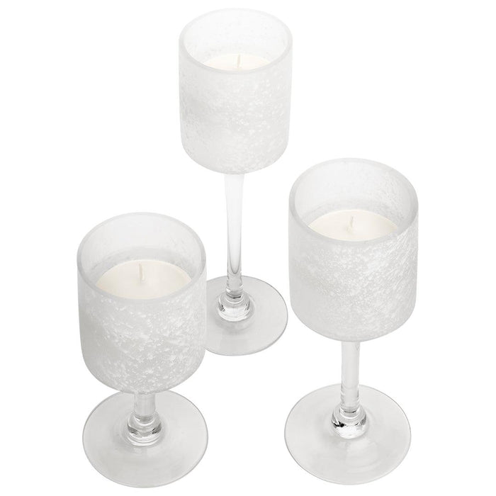Glass Floating Candle Vases-Set of 3-Koyal Wholesale-Clear-