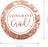 Glitzy Faux Rose Gold Glitter Round DIY Cupcake Toppers Congrats Grad!-Set of 20-Andaz Press-