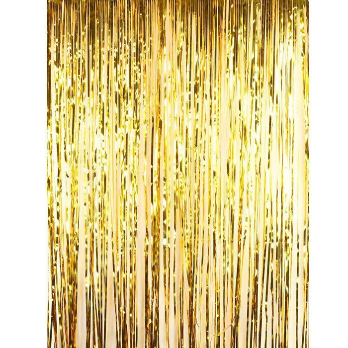 Gold Foil Fringe Party Door Curtain Backdrop, 2-Pack-Set of 1-Andaz Press-