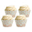 Gold Foil Polka Dots Cupcake Wrappers-Set of 24-Andaz Press-Rose Gold-