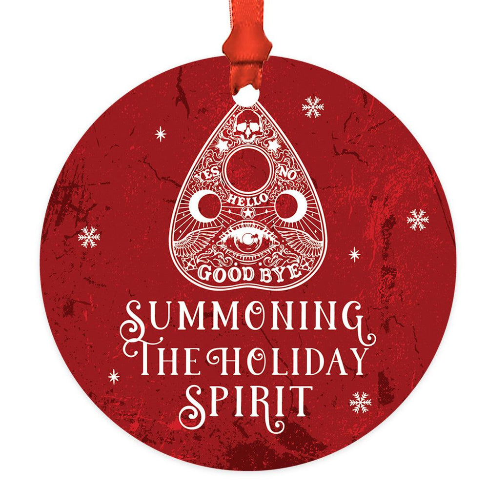 Gothic Christmas Ornaments, Metal Horror Christmas Ornaments for Unique Holiday Decor-Set of 1-Andaz Press-Summoning The Holiday Spirit-