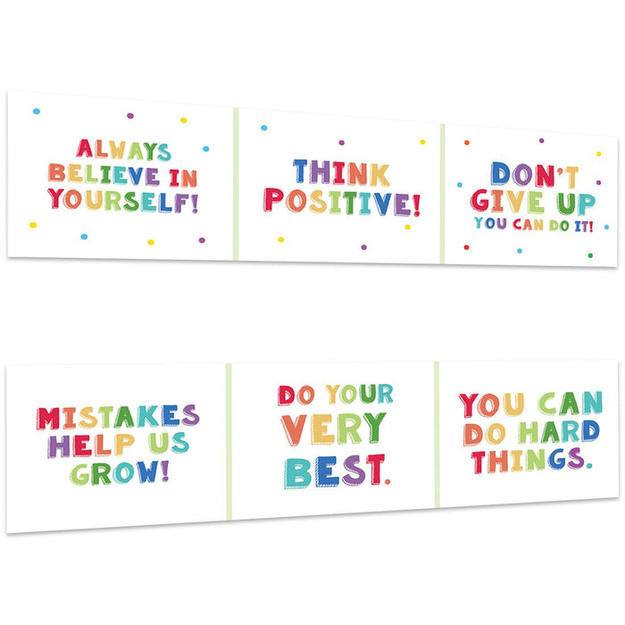 Growth Mindset Classroom Banner Poster Signs for Teachers, Set of 2-Set of 2-Andaz Press-The Power of Yet Growth Mindset Posters-