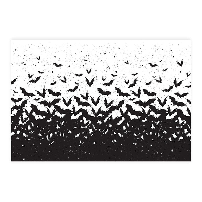 Halloween Disposable Cardstock Paper Placemats for Dining and Decor, Set of 8-Set of 8-Andaz Press-Bats in Flight-