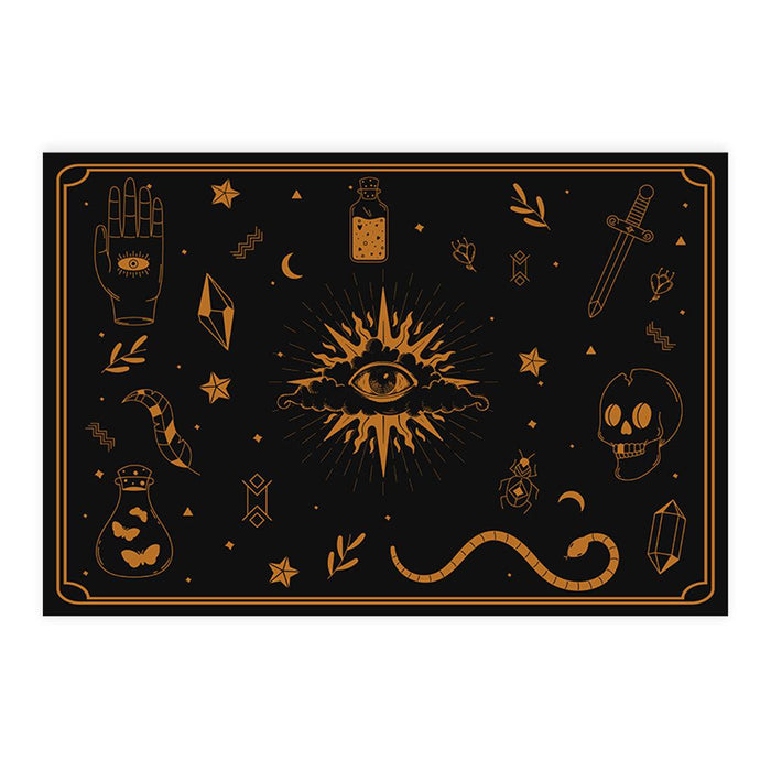 Halloween Disposable Cardstock Paper Placemats for Dining and Decor, Set of 8-Set of 8-Andaz Press-Celestial Elixir-