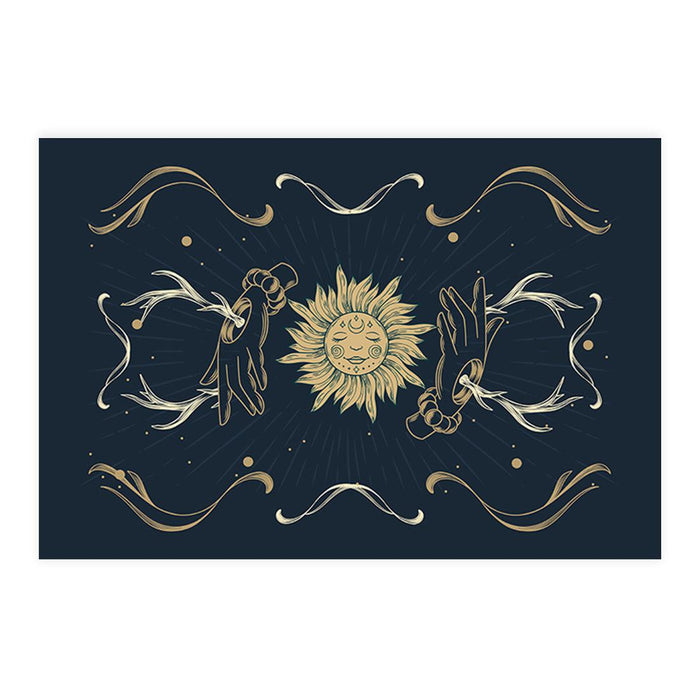 Halloween Disposable Cardstock Paper Placemats for Dining and Decor, Set of 8-Set of 8-Andaz Press-Celestial Embrace-