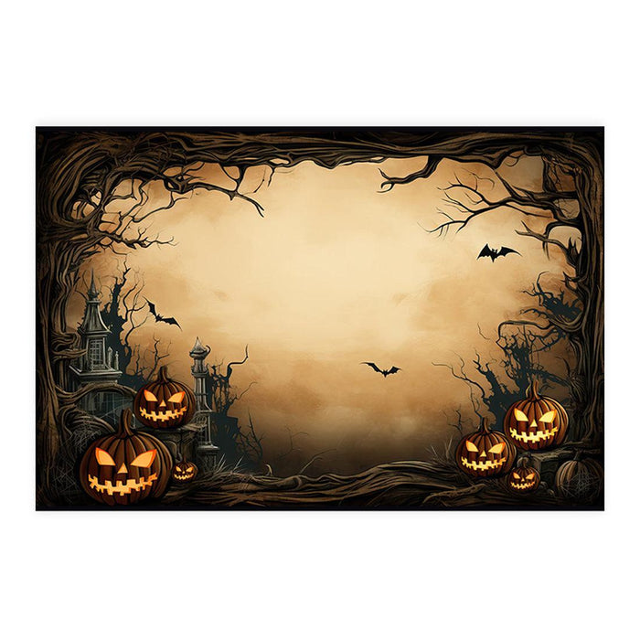 Halloween Disposable Cardstock Paper Placemats for Dining and Decor, Set of 8-Set of 8-Andaz Press-Sleepy Hollow-
