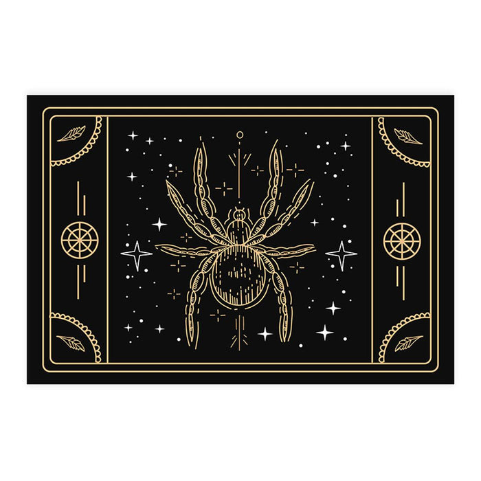 Halloween Disposable Cardstock Paper Placemats for Dining and Decor, Set of 8-Set of 8-Andaz Press-Tarot Webs-