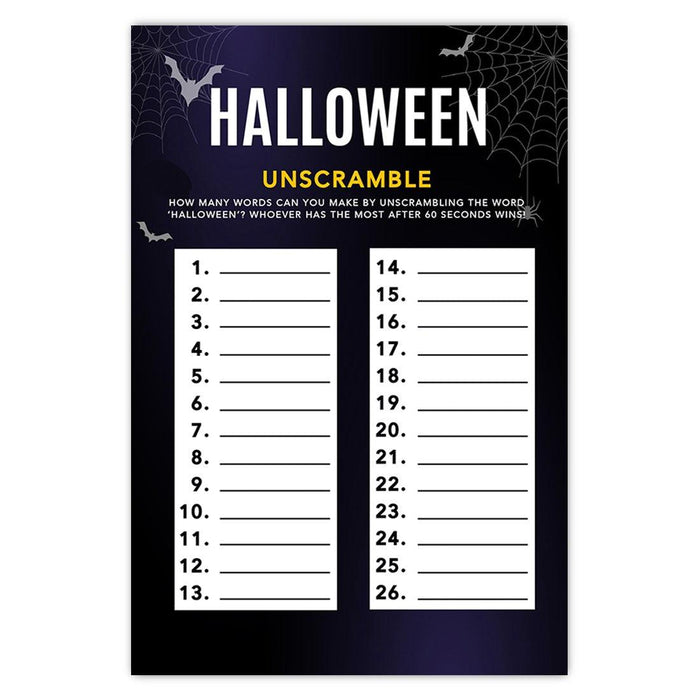 Halloween Party Game Cards for Fun Activities, Set of 24-Set of 24-Andaz Press-Illuminated Haunted House What's in Your Purse-