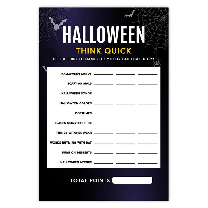 Halloween Party Game Cards for Fun Activities, Set of 24-Set of 24-Andaz Press-Illuminated Haunted House What's in Your Purse-