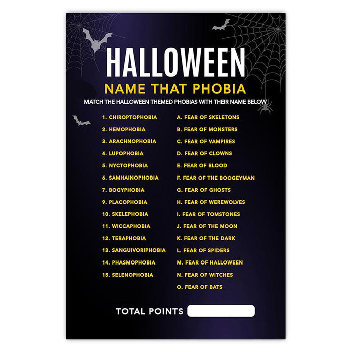 Halloween Party Game Cards for Fun Activities, Set of 24-Set of 24-Andaz Press-Illuminated Haunted House What's in Your Purse-