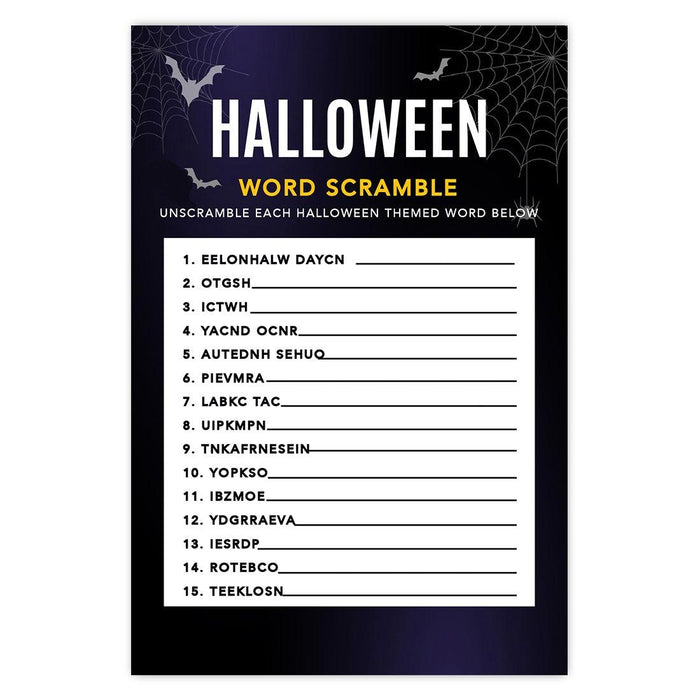 Halloween Party Game Cards for Fun Activities, Set of 24-Set of 24-Andaz Press-Illuminated Haunted House What's in Your Purse-
