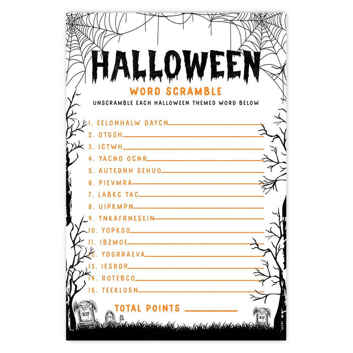 Halloween Party Game Cards for Fun Activities, Set of 24-Set of 24-Andaz Press-Illuminated Haunted House What's in Your Purse-