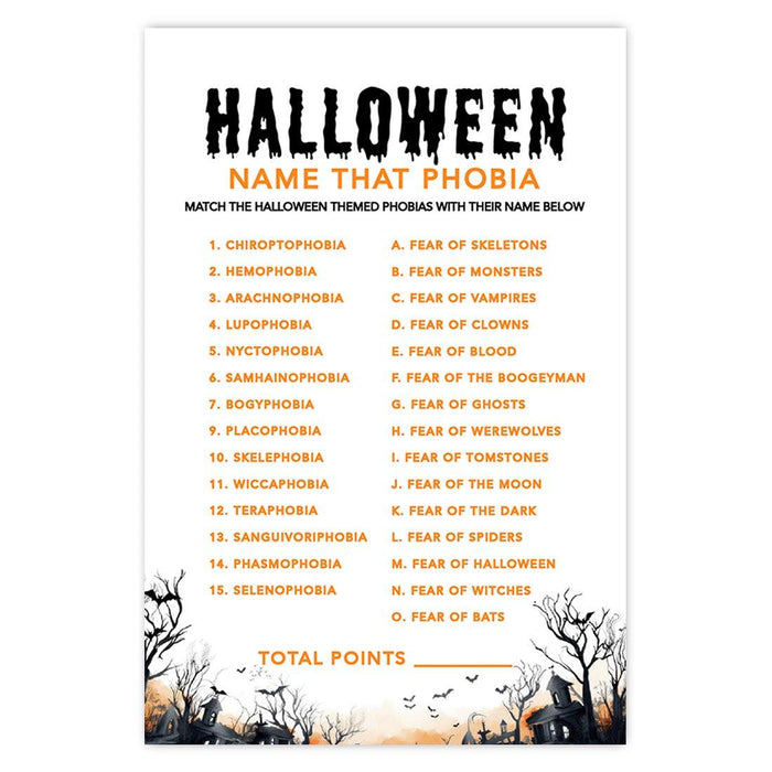 Halloween Party Game Cards for Fun Activities, Set of 24-Set of 24-Andaz Press-Illuminated Haunted House What's in Your Purse-
