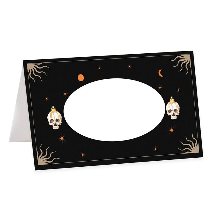 Halloween Table Tent Place Cards for Table Setting, Set of 24-Set of 24-Andaz Press-Celestial Moon-