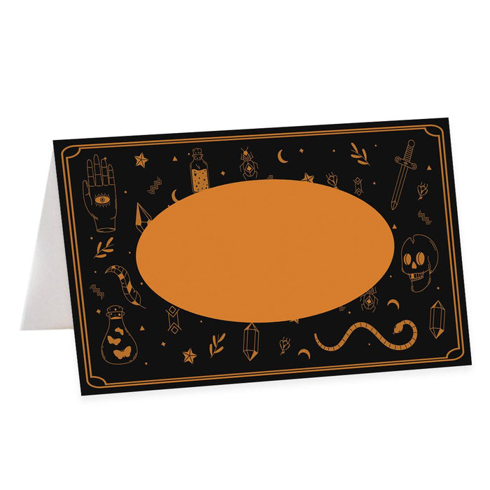 Halloween Table Tent Place Cards for Table Setting, Set of 24-Set of 24-Andaz Press-Tarot & Spells-