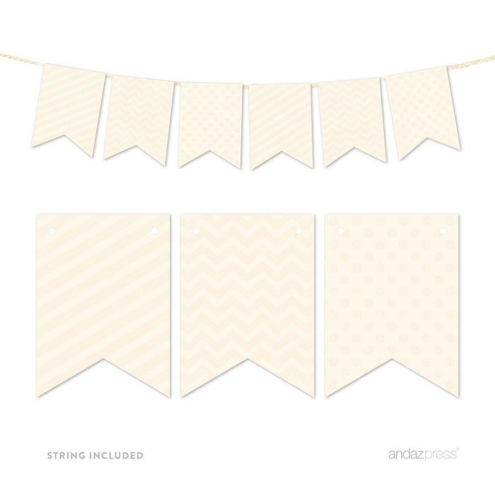 Hanging Pennant Banner Party Garland Decor-Set of 21-Andaz Press-Blush Pink-