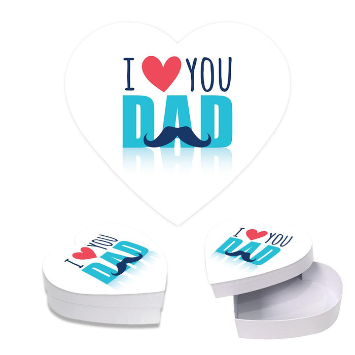 Happy Father's Day Heart Shaped Box with Lid, Reusable Heart Box, Set of 1-Set of 1-Andaz Press-Dad, You're A Classic-